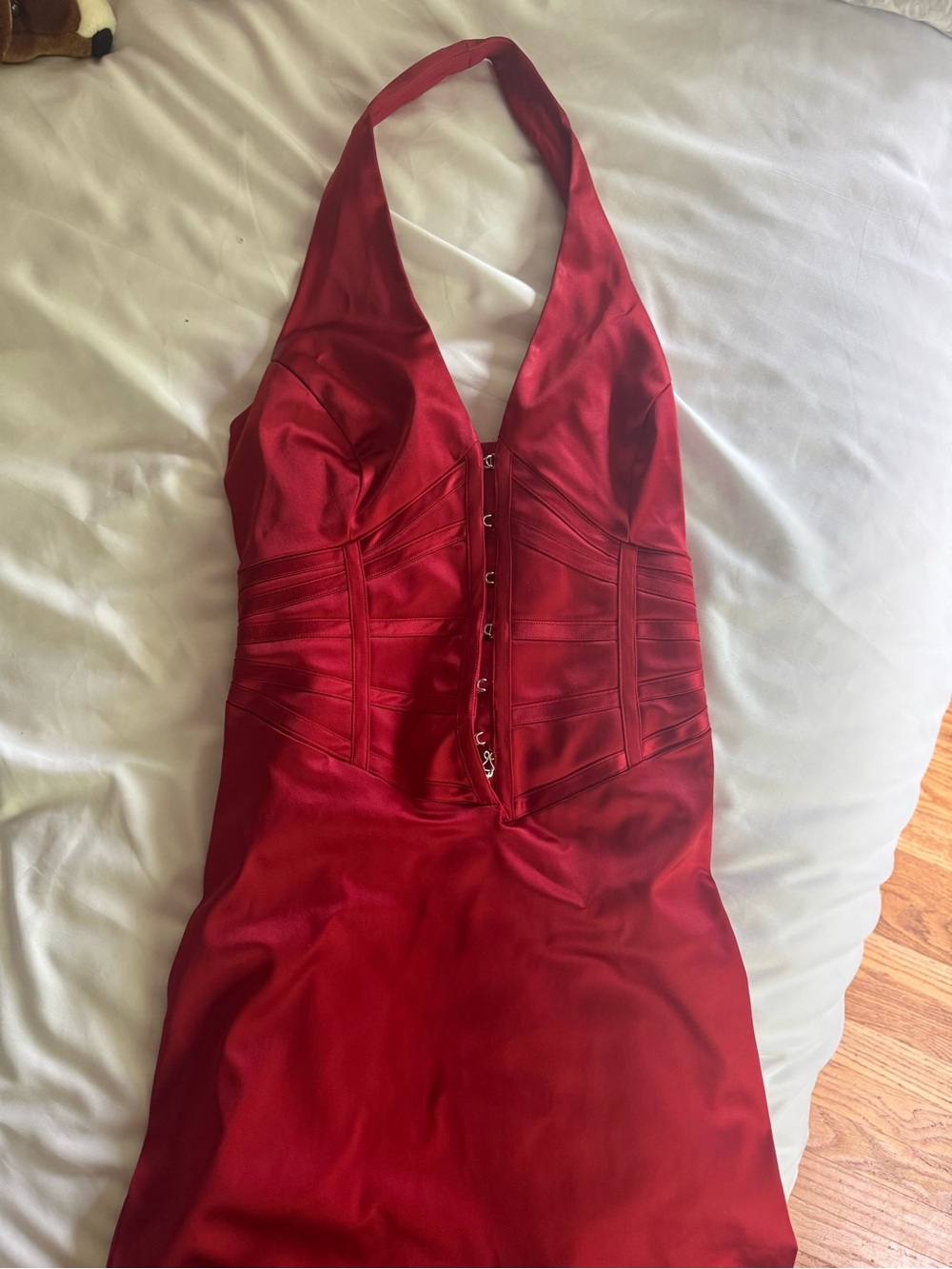 Vintage Cache Red Satin Dress